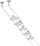 Tiella 800CBL5PN-LED, Accent Electronic Low Volt Surface Track Lighting Kits, LED Compatible, Nickel