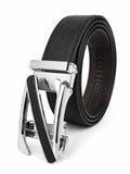 Zacharias MenS Texas Pu Leather Formal Autolock Buckle Belt S70 (Black_Free Size) (Pack Of 1)