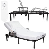 Vive Adjustable Bed Base Frame (Twin) - Electric Heavy Duty Metal Platform Bed Frame with Adjustable Base for Hospital Mattress
