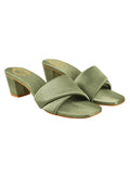 Shoetopia Stylish Solid Green Block Heels For Women & Girls /Uk5,Green,5,B0BYP591J9
