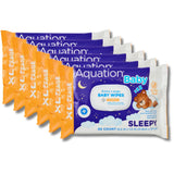 Aquation Baby XL Sleepy Wipes - Extra Large 12.5x7.5Lavender Scented Wipes with Vitamin E & Chamomile - Hypoallergenic, Derm