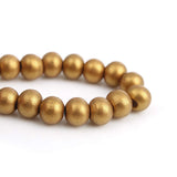 1,000 Metallic Gold Wood Beads Bulk 8mm Very Small Round Wood Bead with 2mm Hole