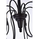 Living District Flynx 9-Light Mid-Century Metal Pendant In Black