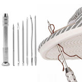 Leather Crafting Needle Set, Saddle Stitching Awl Tools, Sewing Needles, Embroidery Punch Kit, Handmade Diy Craft, 7 Piece Set