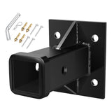 DACK Hitch Wall Mount, Bolt-On Receiver Tube Adapter, 2 Inch Opening Hitch Receiver Plate Tube, Bumper Trailer Hitch Receiver, U