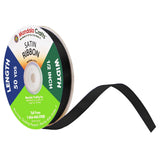 Mandala Crafts Black Satin Ribbon for Crafts - 50 Yds 1/2 Inch Black Ribbons for Gift Wrapping - Fabric Ribbons for Flower Bouqu