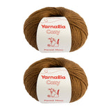 Yarnalia Cozy Yarn - Worsted Weight | Ultra-Soft | Fully Composed of Baby Alpaca | Easy Care (2-Pack, 100g/219yd Each) (Forest M