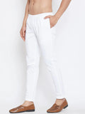 See Designs White Cotton Regular Fit Pyjamas N Elasticated Waistband_Sdpj100L