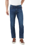 INKD Men's Contrast Stitch Stretchable Regular Fit Jeans,Denim Divine