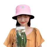 Syga 1 Piece Reversible Double Sided Bucket Hat Sun Beach Cap Daisy Fishermans Hat For Adults, Men And Women Both For Above 15 Y