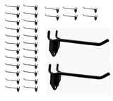 NectaCol 30 Packs 6-inch Long Metal Pegboard Hooks, Standard Hooks is Fit to Pegboard Panels