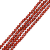 Gem-Inside Red Jasper Beads 3mm Natural Crystal Round Loose Healing Seed Stone Gemstone Beads for Jewelry Making,Bracelet,Neckla