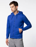 FYLTR Men's Casual Zip-Up Hoodie with Drawstring Detail - Utility Pockets | Full Zipper | Casual Winterwear for Men,Cosmic Cobalt