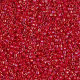 Miyuki Delica 11/0 Cylinder Seed Beads - Op Red Luster - DB0214 5 Grams