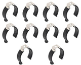 RTNLIT T12 U Clips Holder Bracket for LED Bulbs & Fluorescent Tubes Mounting Accessories, Black Plastic Dipped Clamps Lamp Suppo