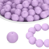 HARFINGTON 160Pcs Silicone Beads 12mm Round Rubber Focal Beads Bulk for Pens Keychain Bracelet Necklace DIY Crafts Making, Laven