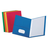 Oxford 57713 TwinPocket Folders with 3 Fasteners, Letter, 1/2Inch Capacity, Assorted, 25/Box