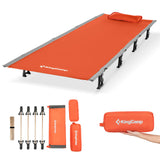 KingCamp Ultralight Camping Cot, Portable Folding Tent Camping Bed, Heavy Duty Sleeping Bed with Pillow for Adults Outdoor Backp