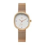 Fastrack Vyb 6.0 Muse Quartz White Shaped Dial Women'S Watch | Stainless Steel Mesh Strap Material | Watches For Women Analog |
