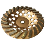 7 Diamond Grinding Wheels for Concrete or Masonry, 24 Turbo Segments, 30/40 Grit, Medium Bond, 7/85/8 Arbor