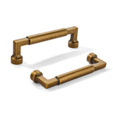 khtumeware 10-Pack 3-1/2Inch(89mm) Antique Brass Cabinet Pulls,Vintage Brass Solid Handles for Kitchen Cabinets, Cupboards, Draw