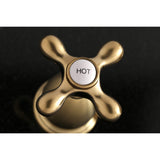 Kingston Brass Ks1027Ax Wall Mount Tub Filler, Brushed Brass