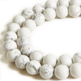 100pcs 10mm Howlite Beads Natural Gemstone Beads Round Loose Beads for Crafting and Jewelry Making