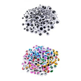 Ecomistiq 476 Pieces Assorted Self Adhesive Sticky Wiggly Wiggle Googly Eyes Assorted Size Embellishments For Art Crafts | Wiggl
