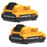 Burhenten 2Pack 3000mAh Replacement Battery for Dewalt 12V Lithium Battery, Fast Charge Long-Lasting Fit DCB120 DCB123 DCB122 DC