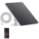 Solar Charge Compatible with Ring Battery Doorbell with a USB-C Power Connector.Ring Solar Charger for Battery Doorbell(White)