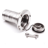 Marine Boat Deck Fill/Filler Tank Key Cap ,316 Stainless Steel Yacht Caravan W/Key and Rubber Gasket (Option: Fuel, 1-1/2(38mm))