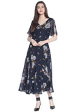 Rare Women s Synthetic a-line Knee-Long Dress (ep3153-m_Blue_M)