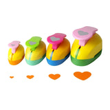 Heart Punch 5/8 inch+1 inch+1.5inch+2inch Craft Lever Punch Handmade Paper for Crafting Scrapbooking,DIY Card Making Candy Colou