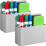 Banafich 2 Pcs Magnetic Dry Erase Marker Holder for Whiteboard, Plastic Magnetic Pen Holder for Refrigerator Fridge, Magnet Penc
