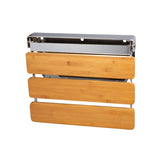 Pulse Showerspas 4004-Ssp Ergoseat, Ada Compliant Teak Shower Seat, Polished Stainless Steel