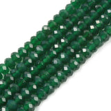 6mm Green Agate Faceted Rondelle Loose Beads Jewelry Making DIY Bead 16 Inch