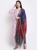 Anni Designer Women'S Cotton Straight Kurta With Palazzo & Dupatta (Kpzd-Cot-10010-Pink_Xxl_Pink_Xx-Large),Pink,2XL,Cotton Blend,Straight,