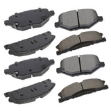 ECCPP D1611-8881 D1612-8825 Front & Rear Ceramic Disc Brake Pad Set Fit For Ford For Explorer 2013-2019,For Ford For Flex 2017-2