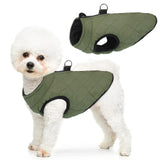 SCENEREAL Winter Dog Vest Coat with Harness Built in