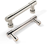 khtumeware 10 Pack 3-1/2 Inch Center to Center Polished Nickel Cabinet Pulls Cabinet Handles Kitchen Cabinet Hardware for Cupboa