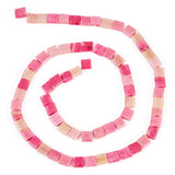 Elecrelive 1 Strand Flat Rectangle Tila Beads Rhodonite Gemstone 2-Hole Seed Beads for Multi-Strand Bracelet Necklace Earring DI