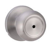 Amazon Basics Bedroom/Bathroom Door Knob With Lock, Coastal, 1-3/8to 1-3/4 , Satin Nickel