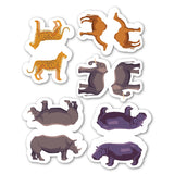 woopme Wild Animal Magnetic Bookmark for Book Lovers Readers Students Gift Magnetic Page Clips Folding Set of 5