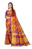 DHRUVI TRENDZ Cotton Silk Women Saree (DT-S2105-1_Purple)