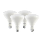 Bulbrite LED BR40 Dimmable Medium Screw Base (E26) Light Bulb, 85-Watt Equivalent, 2700K, 4 Piece