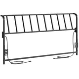 MAHANCRIS King Size Headboard Only, Metal Headboard with 2 Power Strips, 95 Degrees Reclining Backrest with Bed Frame Adapters,