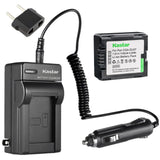 Kastar Camera Battery + Charger Replacement for Panasonic CGR-DU06 DU07 DZ-BX35A DZ-BX37A NV-GS188 NV-GS200 NV-GS230 NV-GS250 NV