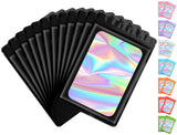 Funfery 100 Pack Resealable Bags Clear Holographic Bags,Smell Proof Packaging Baggies,Mylar Food Storage Bag,Zipper Sealing Pouc