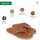 Ortho Joy Doctor Slipper For Women Fancy || Orthopedic Women'S Slipper || Comfortable Slippers For Women,Brown,8,B0C3VRM8DF