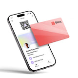 Blinq Digital Business Card - NFC Card - Instant Share via Tap - Compatible with iPhone & Android (Coral Burst)